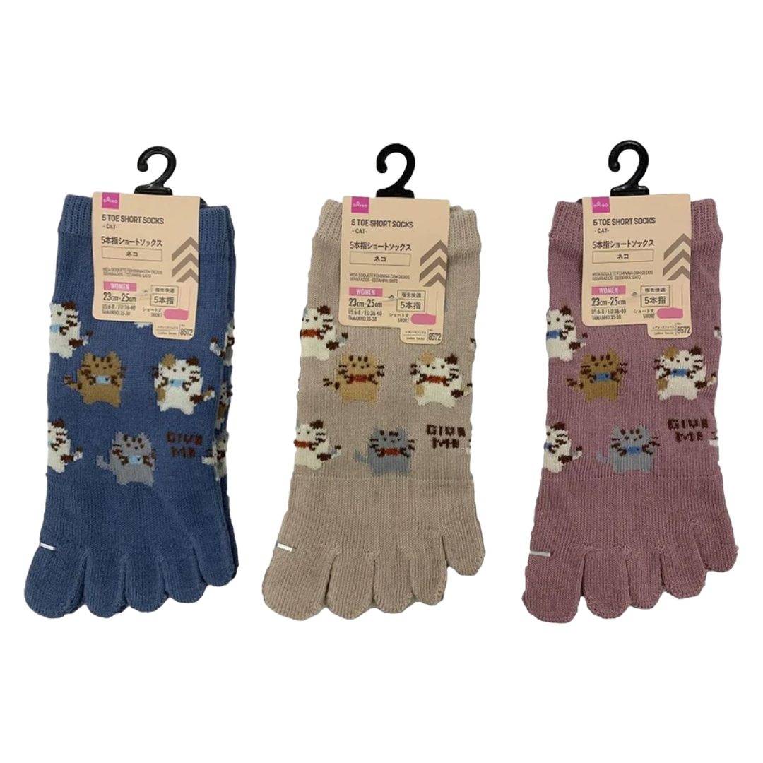 5 TOE SHORT SOCKS LADIES CAT – HANAMARU JAPANESE MARKETPLACE