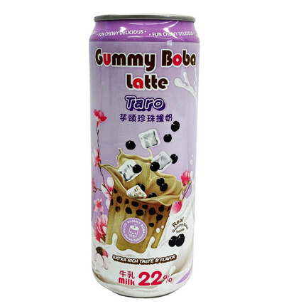 O'S GUMMY BOBA LATTE TARO CAN