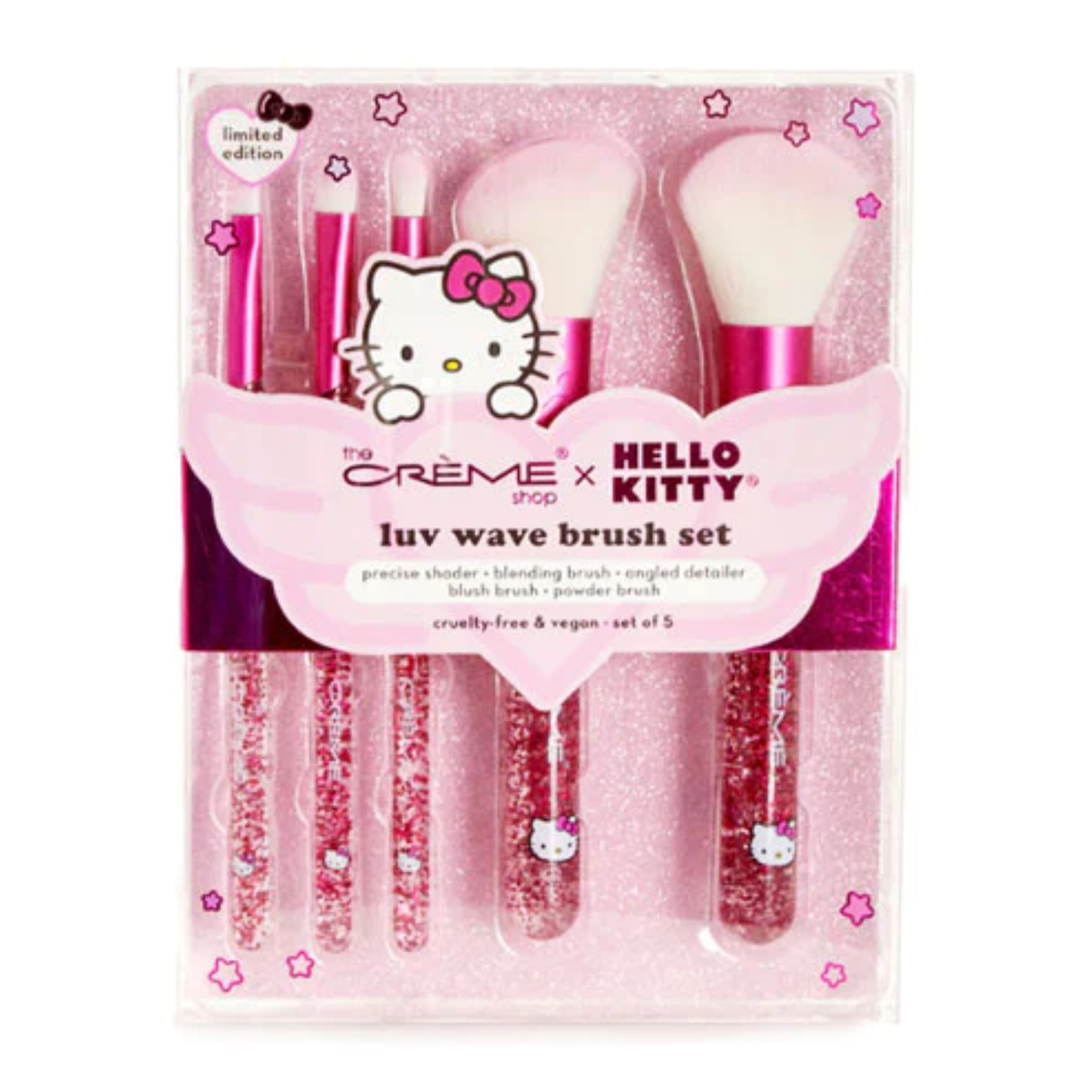 SANRIO HELLO KITTY LUV WAVE 5PC BRUSH SET