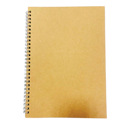 DOUBLE RINGED SPIRAL NOTEBOOK B5 CRAFT COVER