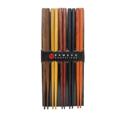 CHOPSTICK SET 5PAIR HEXAGONAL