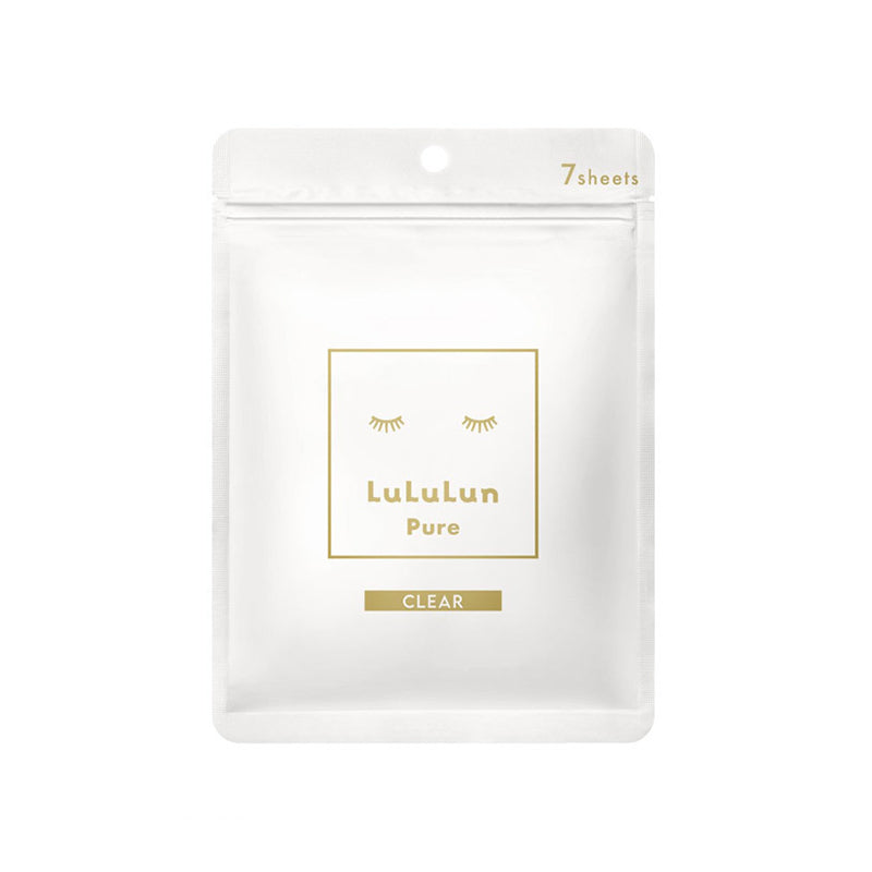 LULULUN PURE FACE MASK WHITE CLEAR 7SHEETS – HANAMARU JAPANESE