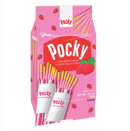 GLICO POCKY STRAWBERRY JAPAN 9P