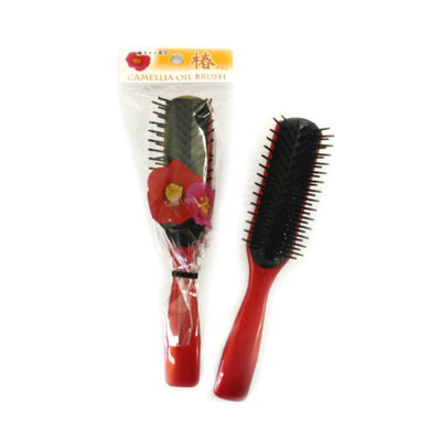 TAGAMI CAMELLIA TSUBAKI HAIR BRUSH RED