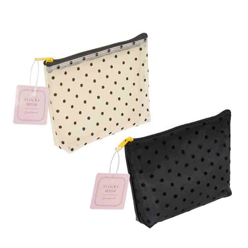 FLOCKY MESH GUSSET POUCH