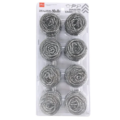STAINLESS STEEL SCRUBBER 0.35OZ 8PCS