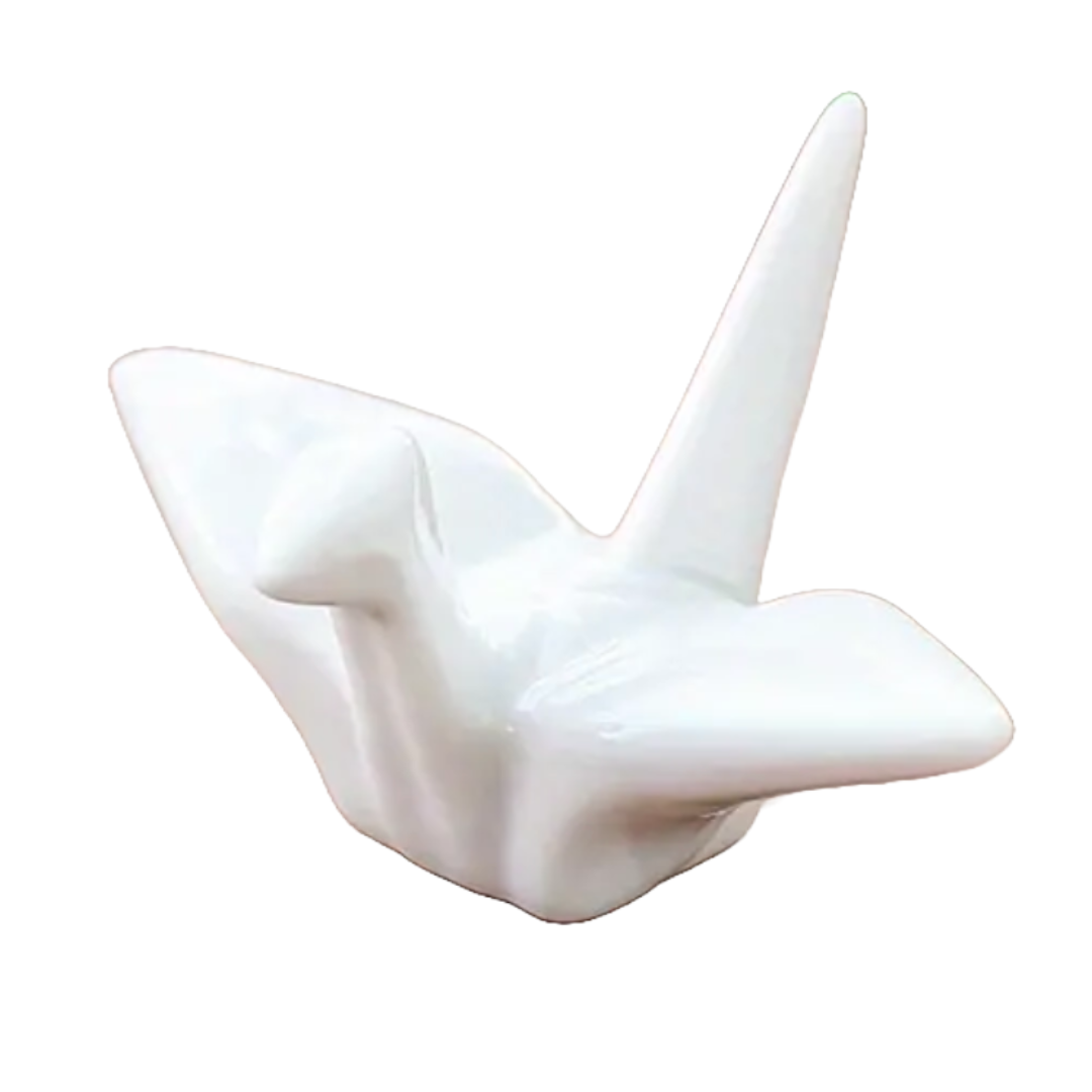 CHOPSTICKS REST PAPER CRANE WHITE