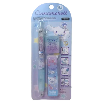 SANRIO CINNAMOROLL  MECHANICAL PENCIL LEAD ERASER SET