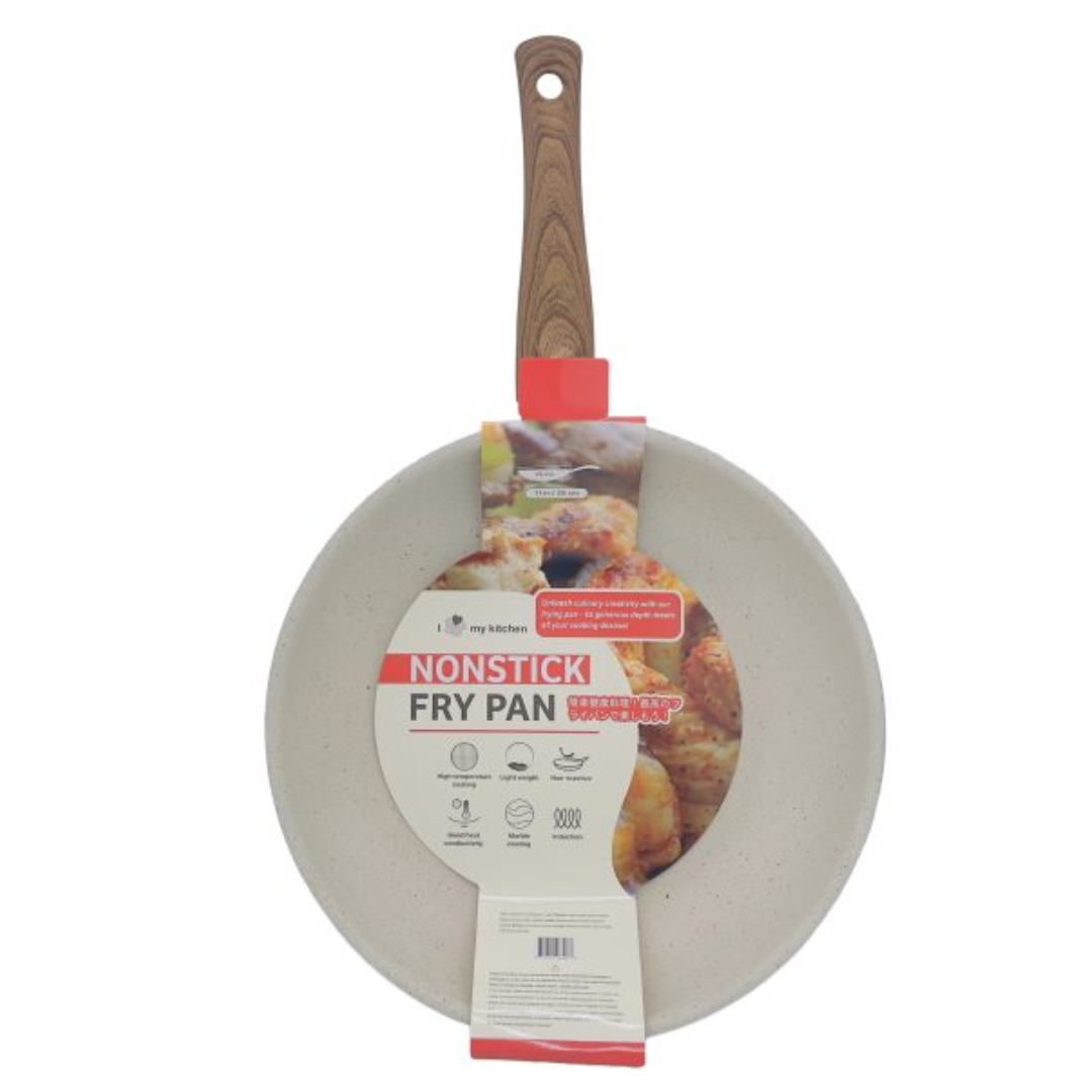 ILMK NON STICK FRY PAN 28CM 11IN WHITE