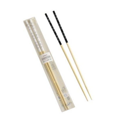 WHITE BAMNOO COOKING CHOPSTICKS 2SETS