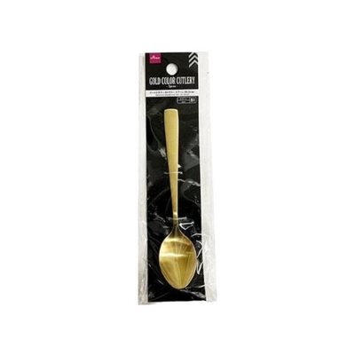 STAINLESS CUTLERY SPOON GOLD COLOR 5.9IN