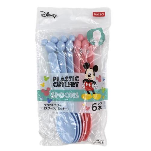 PLASTIC CUTLERY SPOON 6P MICKEY