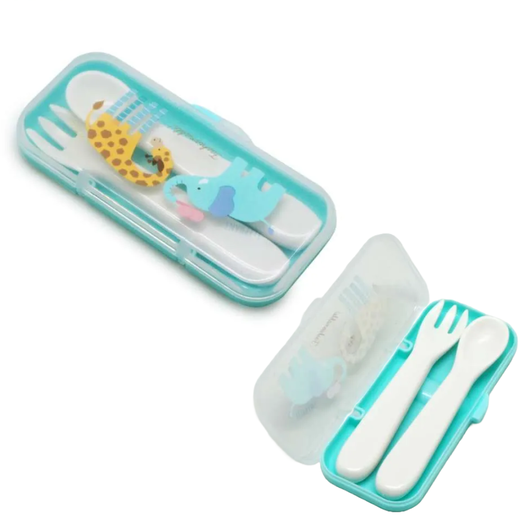 NAKANO ANIMAL  FORK AND SPOON WITH CASE