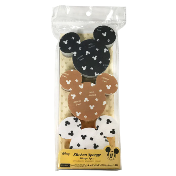 KITCHEN SPONGE MICKEY 3P