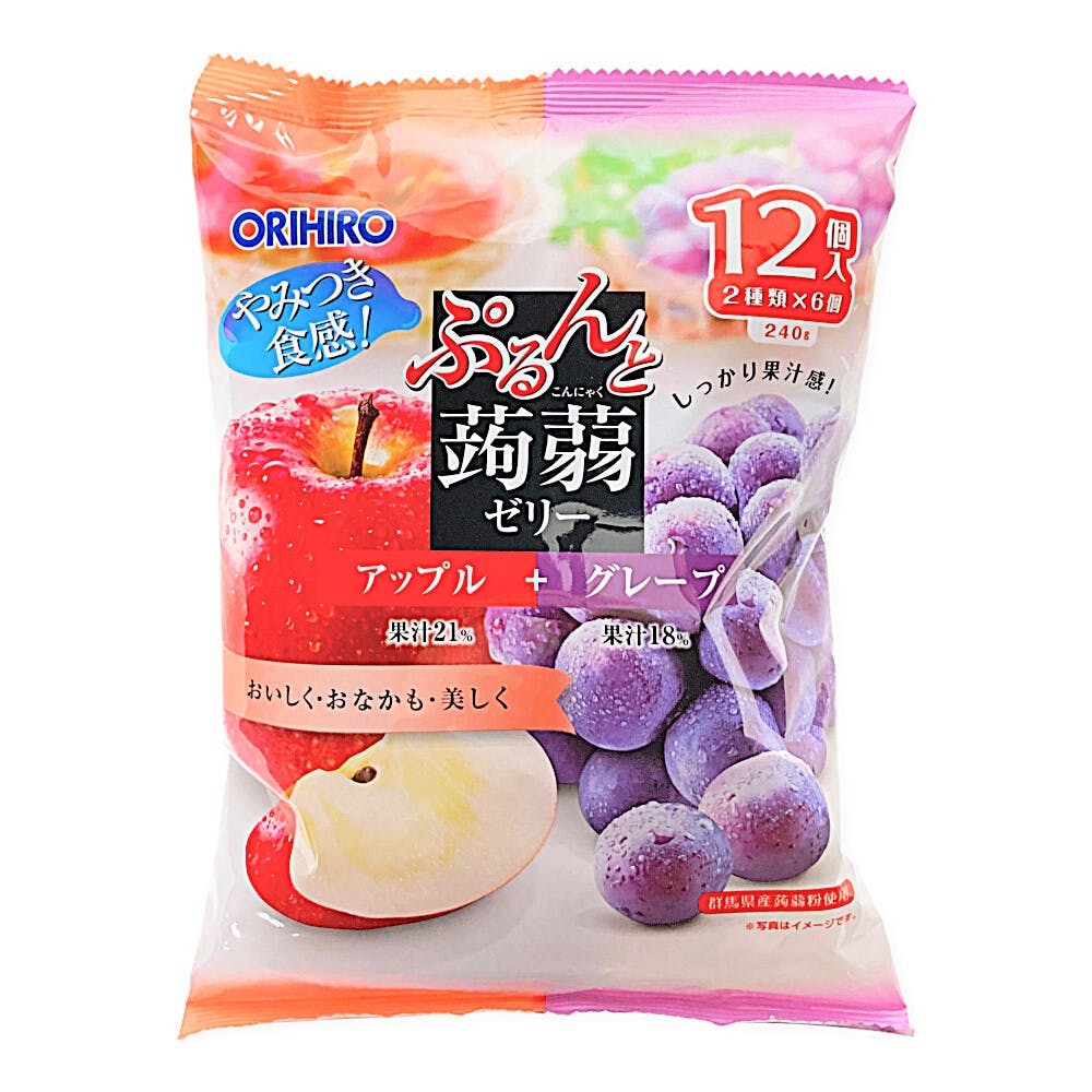 ORIHIRO KONJAC JELLY APPLE+GRAPE 12PC