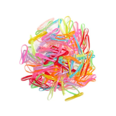 NO TANGLE RUBBER HAIR BAND M SIZE COLOR MIX 100P