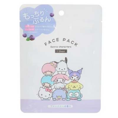 SANRIO FACE MASK 1SHEET BLUEBERRY SCENT