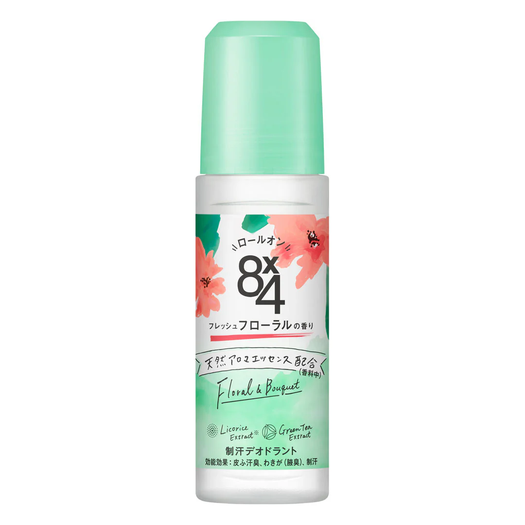 KAO 8X4 DEODORANT ROLL FRESH FLORAL 45ML