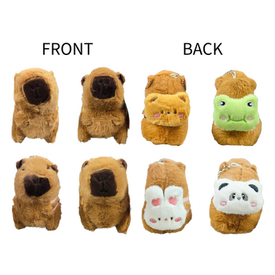 CAPYBARA STUFFED TOY KEY HOLDER BACKPACK 12CM
