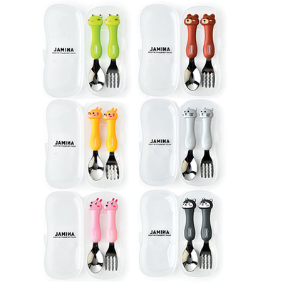 ANIMAL CHARACTER SPOON AND FORK SET
