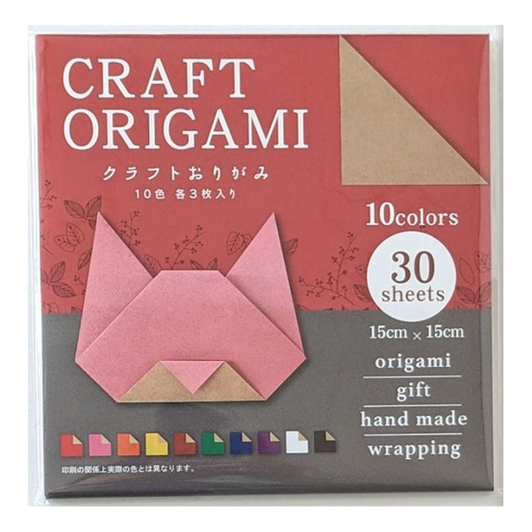 CRAFT ORIGAMI 10 COLORS 30SHEETS 15×15CM