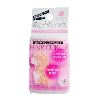 CUSHION HAIR CURLER 35MM 2P PINK