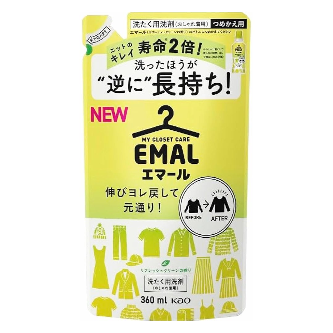 KAO EMAL REFRESH GREEN REFILL 360ML