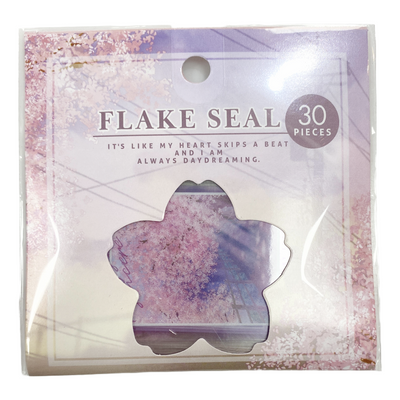 FLAKE STICKER FLOWERS 6 DESIGNS×5 30P