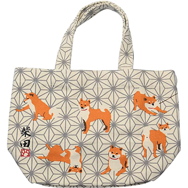 FRIENDSHILL MINI TOTE BAG CHILLING SHIBA DOG