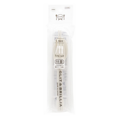 G&B SPOON & FORK & CHOPSTICK SET WHITE