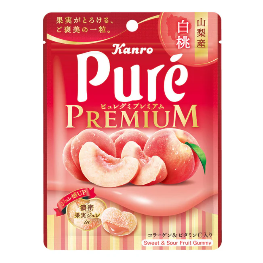 KANRO PURE GUMMY PEACH PREMIUM