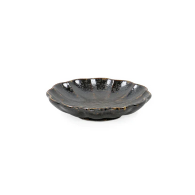 KIKKA DAISY BLACK KESSHO SAUCE DISH 3.8 DIA