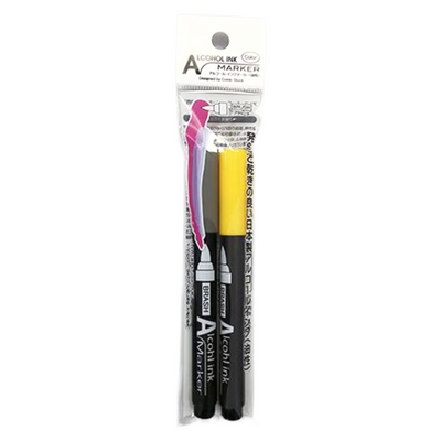 ALCOHOL INK MARKER 2P MAUVE × PALE WHITE YELLOW