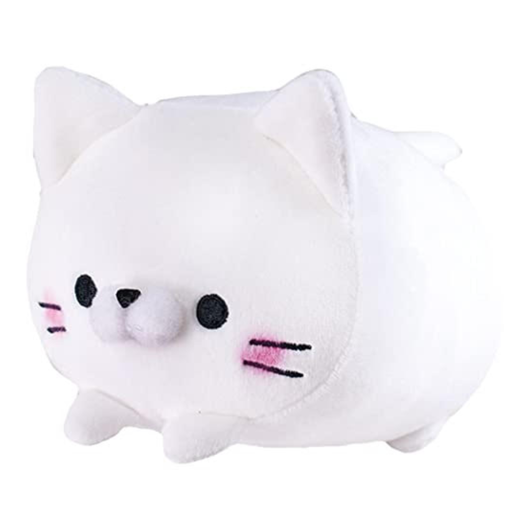 MOCHIFUWA ROLLING CAT STUFFED TOY WHITE 14CM