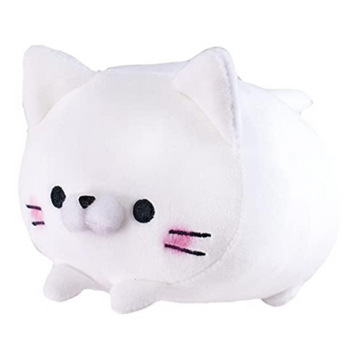 MOCHIFUWA ROLLING CAT STUFFED TOY WHITE 14CM