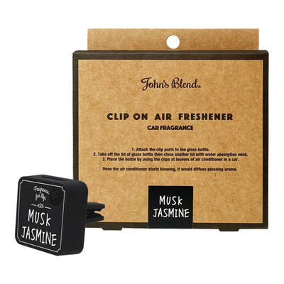 JOHN'S BLEND CLIP ON AIR FRESHENER MUSK JASMINE