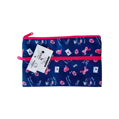 SANRIO 2 ZIPPER POUCH HELLO KITTY 4.72 X 7.87IN