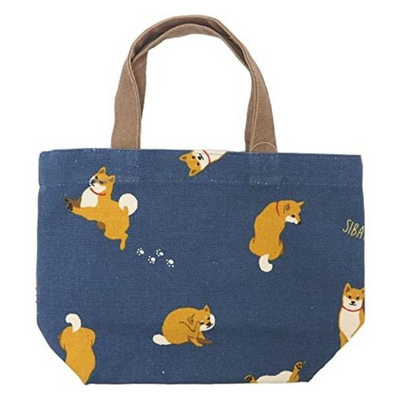 FRIENDSHILL MINI TOTE BAG MULTI SHIBA NAVY