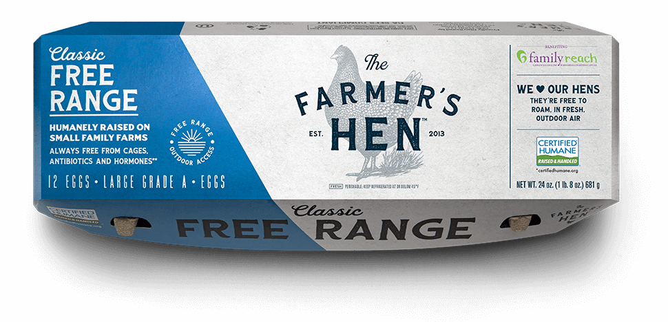 THE FARMER'S HEN LARGE FREE RANGE EGGS