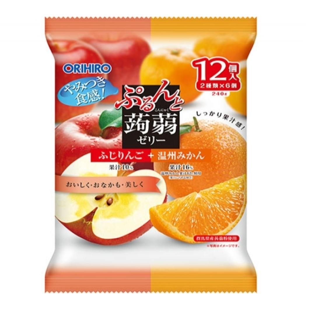 ORIHIRO KONJAC JELLY APPLE+ORANGE 12PC