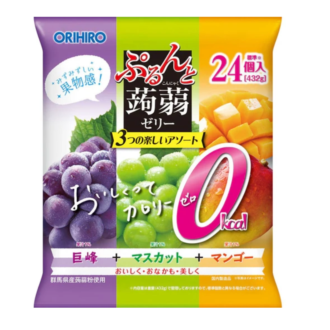 ORIHIRO KONJAC JELLY GRAPE MUSCAT MANGO 24PC