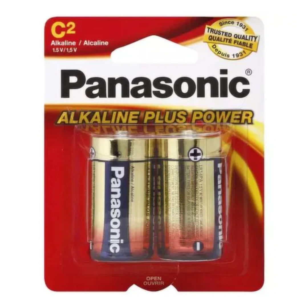 PANASONIC BATTERY ALKALINE PLUS C 2P