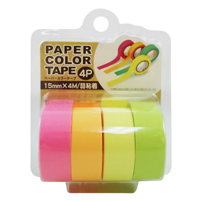 PAPER COLOR TAPE 4P 15MM×4M