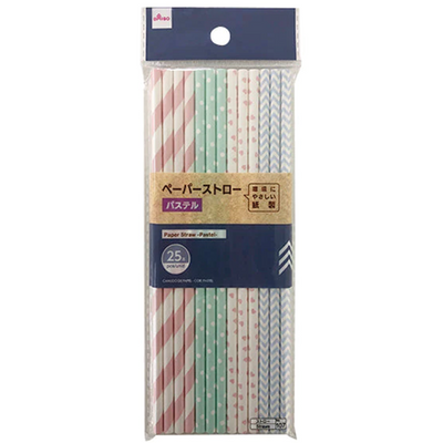 PAPER STRAW PASTEL 25P