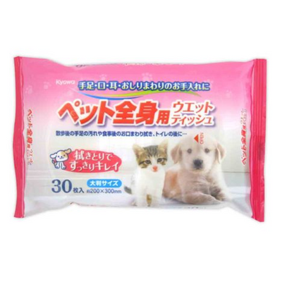 WET TISSUE FOR PET WHOLE BODY 30 SHEETS