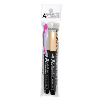 ALCOHOL INK MARKER 2P PALE LIGHT GRAY × EARTH PINK