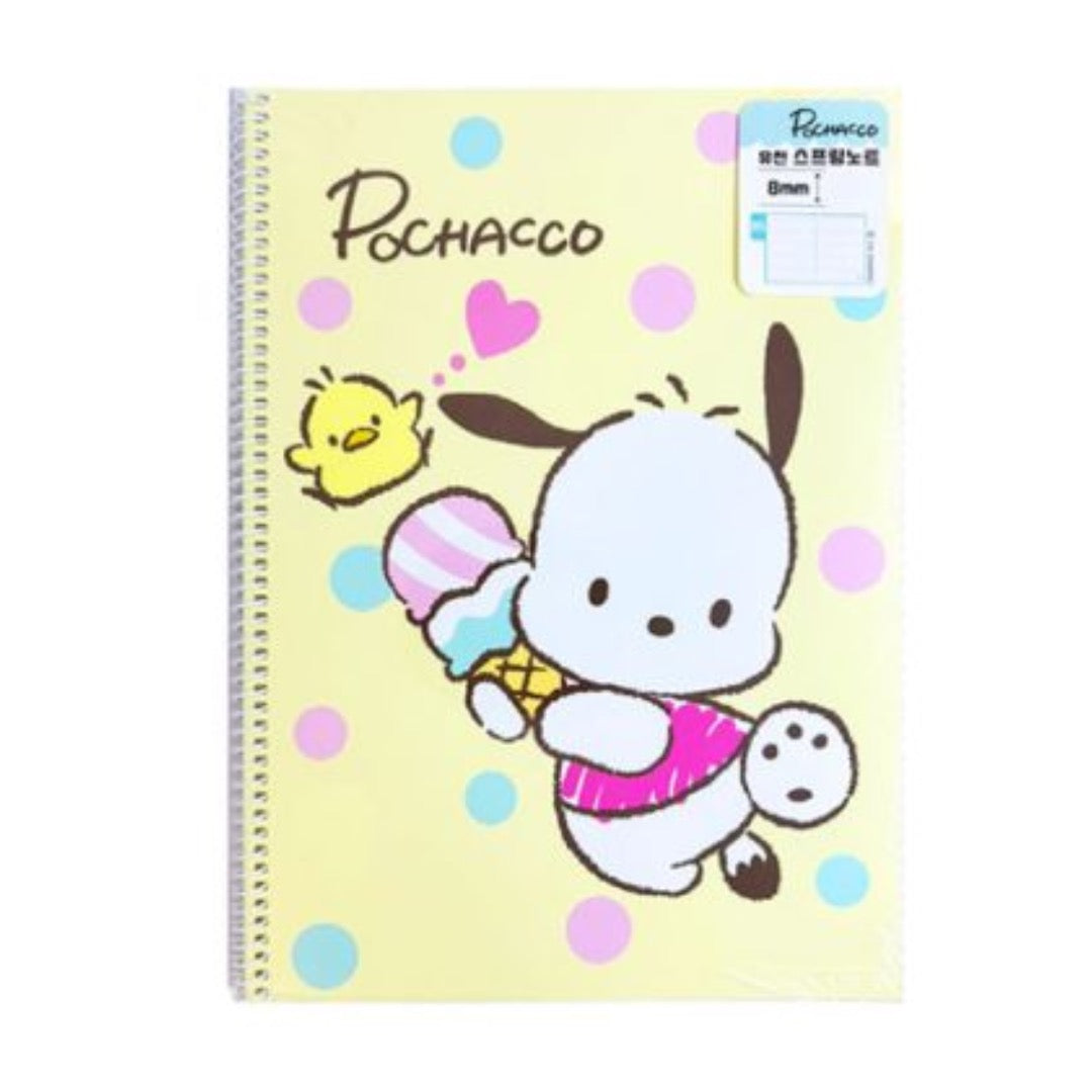 SANRIO POCHACCO RINGED LINE NOTE 18.5 CM X 25.7 CM