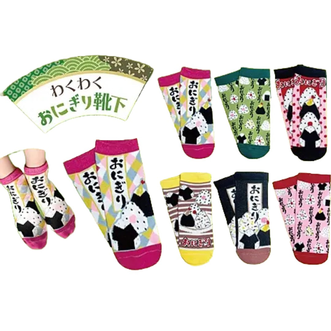 WAKUWAKU ONIGIRI SOCKS SIZE 19CM-24CM