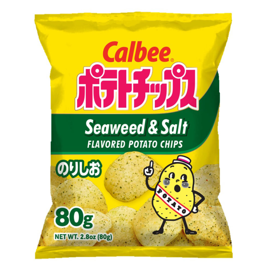 CALBEE POTATO CHIPS SEAWEED&SALT