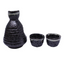 JAPANESE SAKE SET 3PCS SET BLACK WHITE LINE